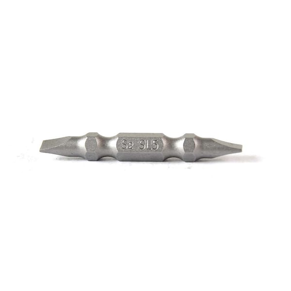 Superior Steel Slotted Double End Screwdriver Bits - 2 Inch Long - 5mm Wide Slot, PK 10 SL205D-10PK - main